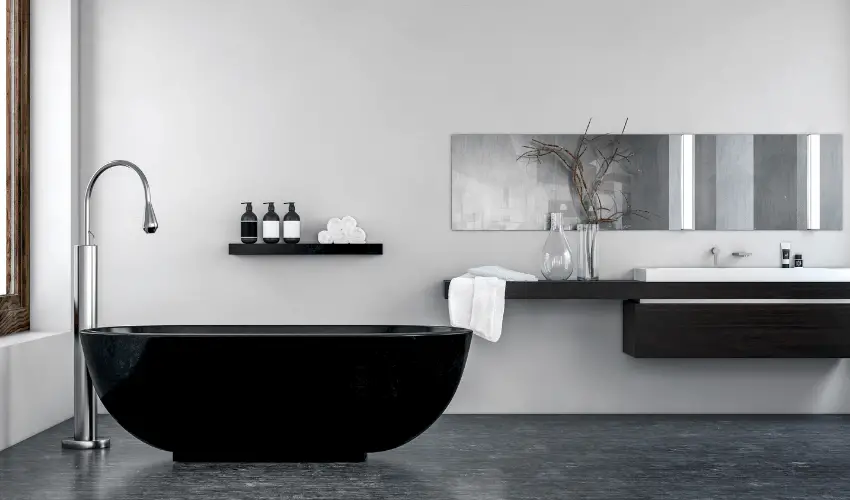 Black Bathroom Fixtures - Use a Matte Black Bathtub