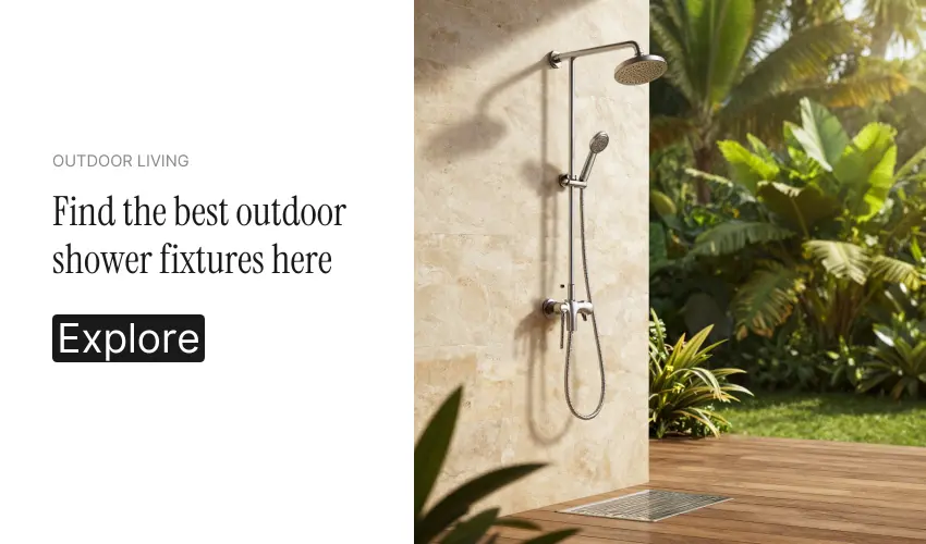 Find the best outdoor shower fixtures here