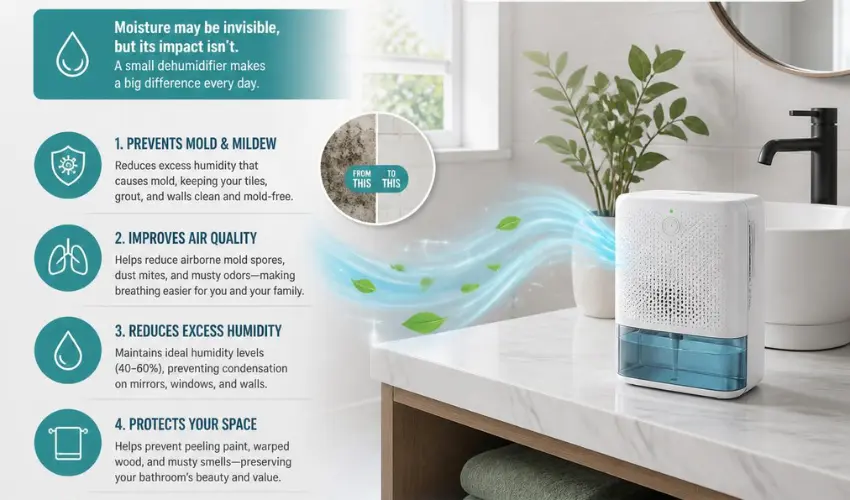 Benefits of Using a Small Dehumidifier in your bathroom
